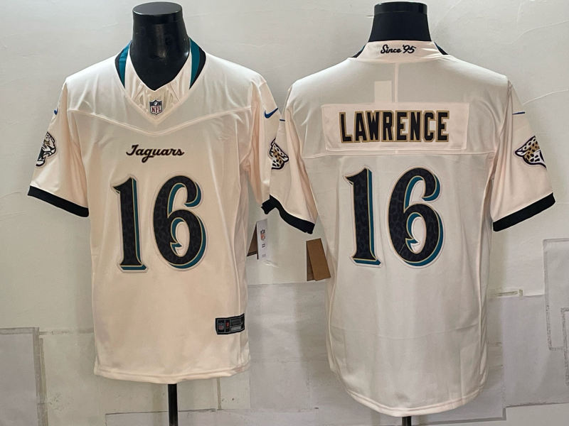 Men 2026 NFL Jacksonville Jaguars #16 Lawrance cream Nike jersey 091502->jacksonville jaguars->NFL Jersey